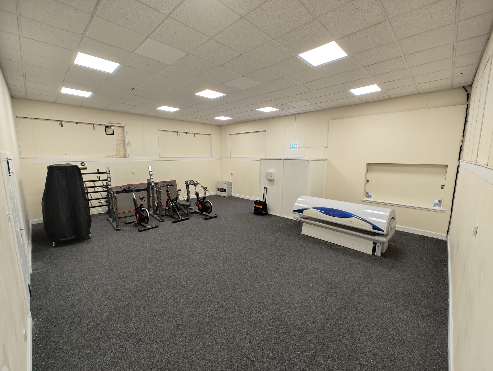 Alloa Athletic FC training room before transformation
